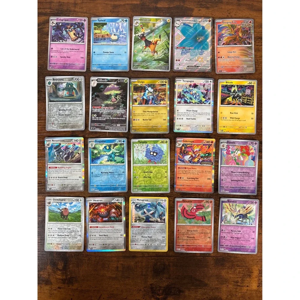 Pokemon TCG Card Lot 20ct Holo Reverse Holo IR Metagross Infernape Glimmora ex